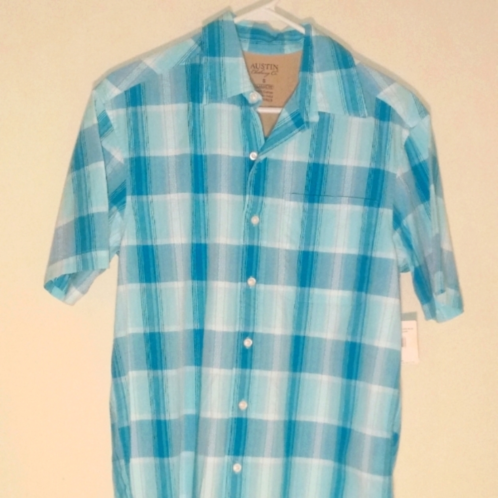 "Austin Clothing Company" Men turquoise, button up Shirt, size S